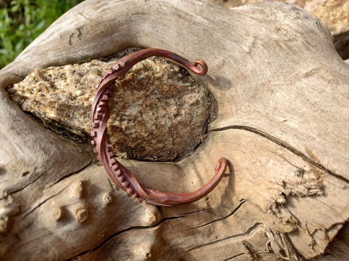 Handmade copper art bracelet