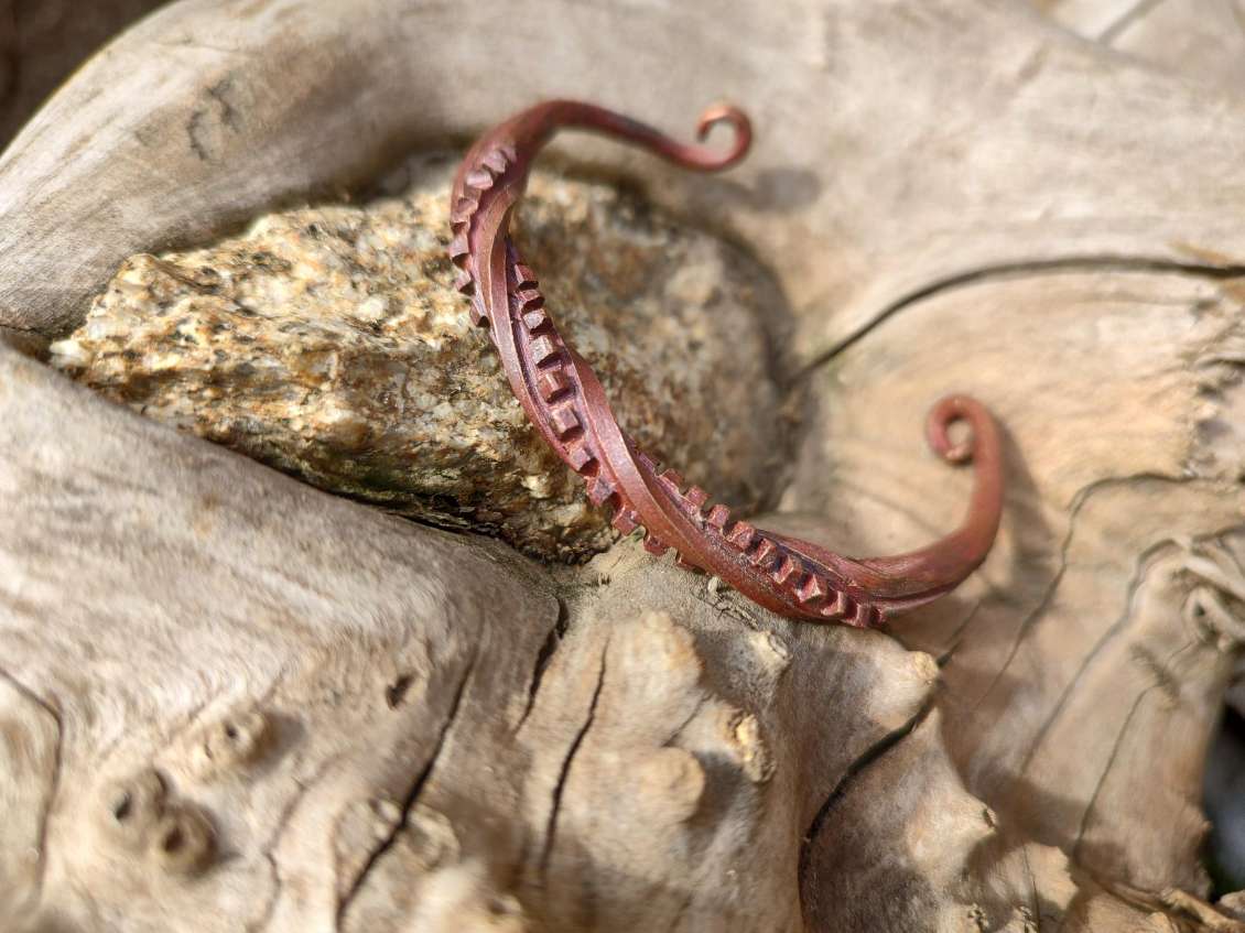 Handmade copper art bracelet