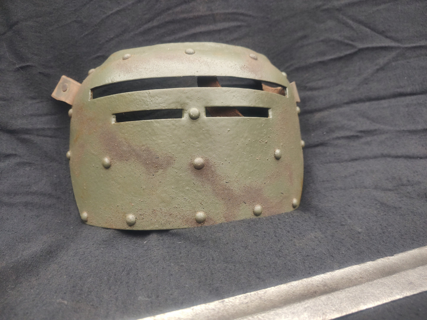 Ww1 face plate armor for german m16 m17 helmets realistic repro