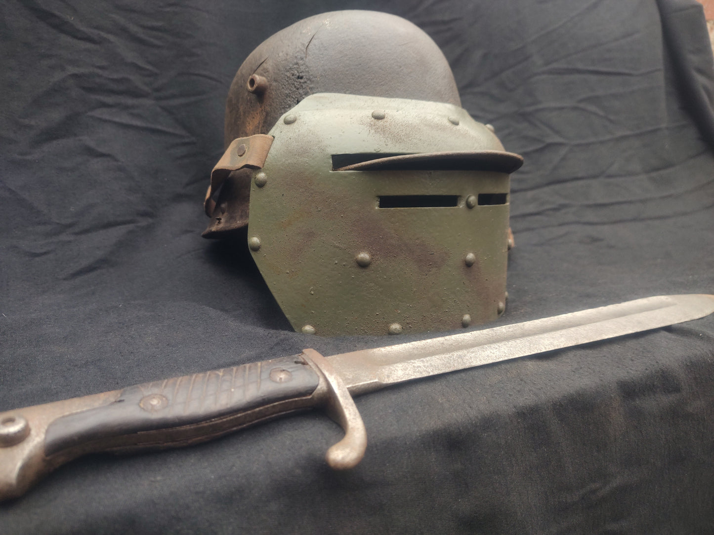 Ww1 face plate armor for german m16 m17 helmets realistic repro