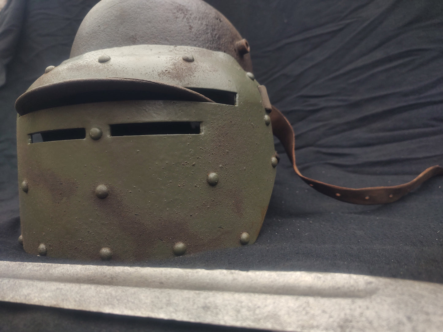 Ww1 face plate armor for german m16 m17 helmets realistic repro