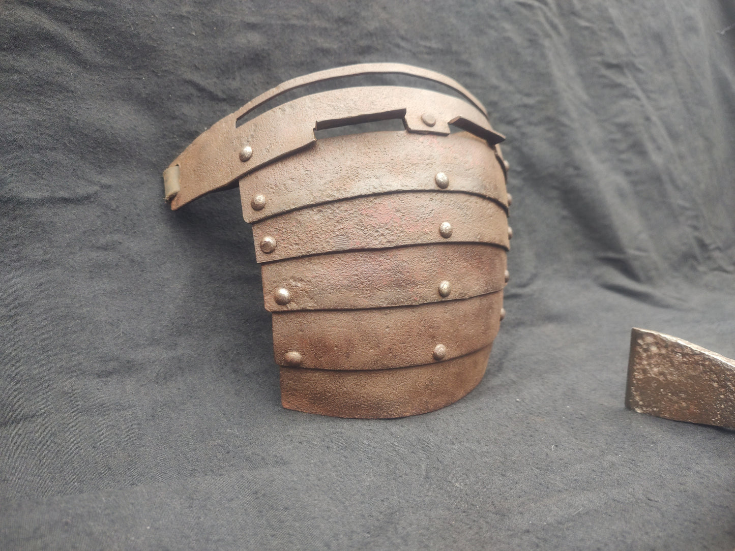 WW1 Face plate armor for M16 M17 German miliary helmets trench art realistic repro