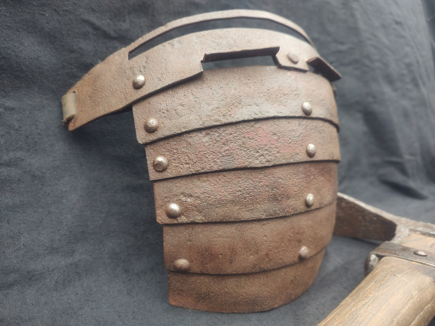 WW1 Face plate armor for M16 M17 German miliary helmets trench art realistic repro