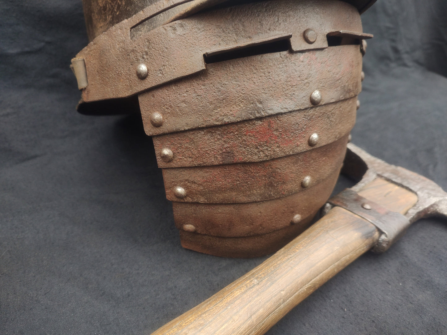 WW1 Face plate armor for M16 M17 German miliary helmets trench art realistic repro
