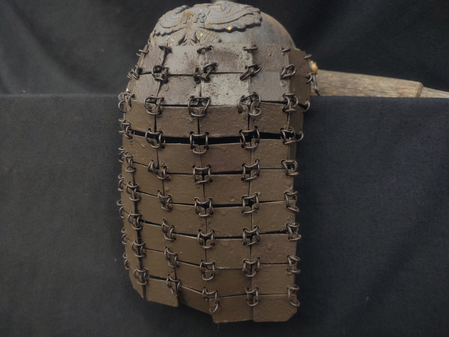 Experimental face covering created for the 1915 model Pickelhaube reaistic repro